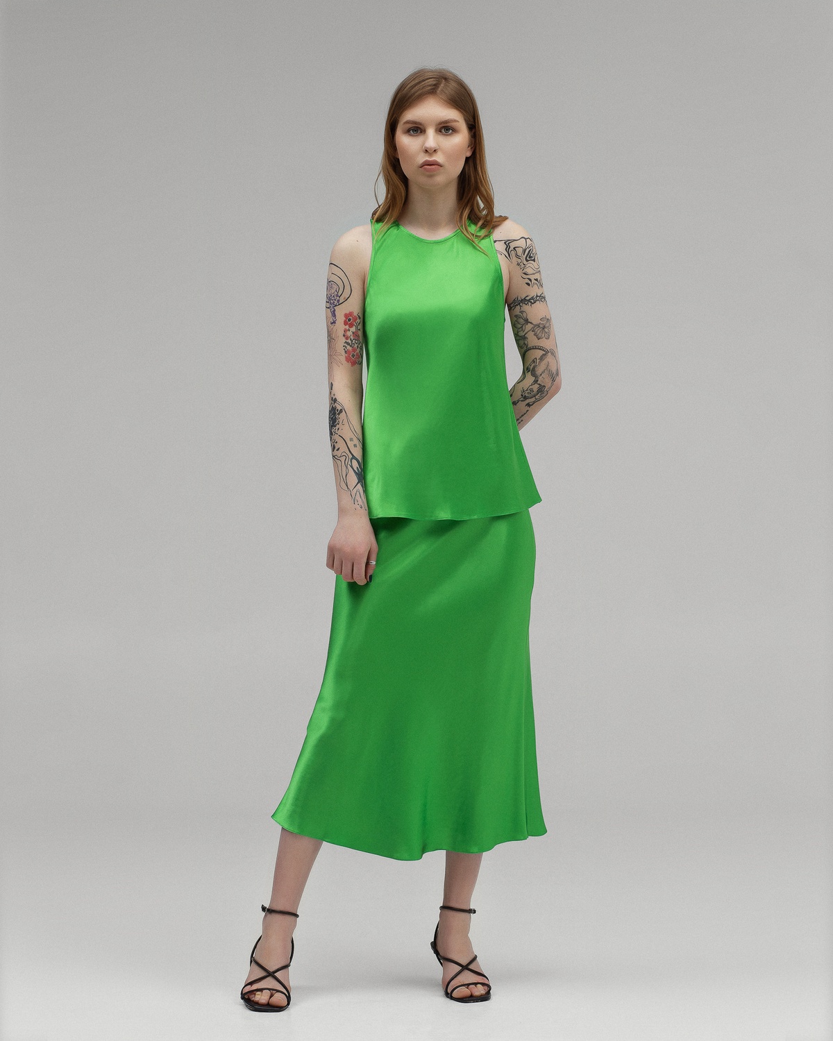Basic Skirt, Зелёный, XS